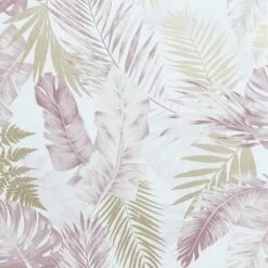 Arthouse Tropical ArtiStick Pink Gold Peel And Stick Wallpaper Vinyl