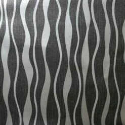 Metallic Wave Wallpaper Arthouse Textured Glitter Black Silver