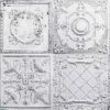 Tin Tile Effect Wallpaper Arthouse White Grey Urban Modern Contemporary