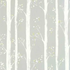 Pretty Trees Wallpaper Arthouse Grey White Yellow Floral Flower