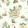Pirates Ahoy Wallpaper Arthouse Kids Children's Bedroom Treasure Map Ship Boat
