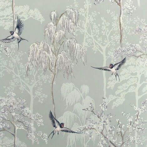 Japanese Garden Wallpaper Arthouse Birds Tress Floral Grey Lilac Japanese Garden Wallpaper Arthouse Birds Tress Floral Grey Lilac -ARTHOUSE SHOP 46848332 1