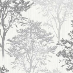 Arthouse Wildwood Mono White Glitter Vinyl Paste The Paper Vinyl Wallpaper