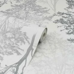 Arthouse Wildwood Mono White Glitter Vinyl Paste The Paper Vinyl Wallpaper -ARTHOUSE SHOP 58167857 4