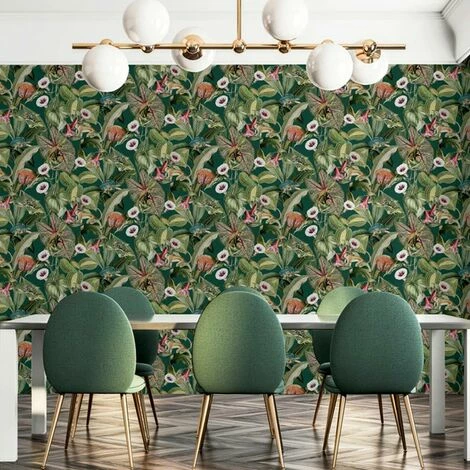 ARTHOUSE Paul Moneypenny Karma Chameleon Emerald Green Floral Paste The Wall Wallpape ARTHOUSE Paul Moneypenny Karma Chameleon Emerald Green Floral Paste The Wall Wallpape -ARTHOUSE SHOP 58167859 3