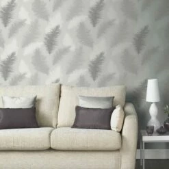 Arthouse Sussurro Grey Floral Glitter Design Paste The Paper Wallpaper -ARTHOUSE SHOP 58213183 3