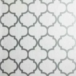 Beaded Trellis Wallpaper Arthouse Grey Silver Glitter Vinyl Textured