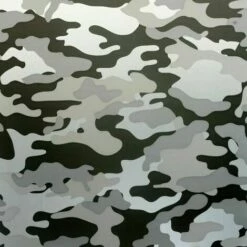 Arthouse Army Print Camo Black White Grey Metallic Silver Mono Wallpaper 669001