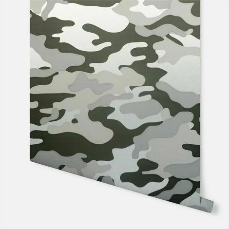 Arthouse Army Print Camo Black White Grey Metallic Silver Mono Wallpaper 669001 Arthouse Army Print Camo Black White Grey Metallic Silver Mono Wallpaper 669001 -ARTHOUSE SHOP 61257622 3