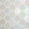Arthouse Amira Metallic Retro Leaf Blush Pink Taupe Leaves White Wallpaper