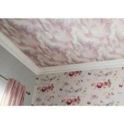 Arthouse Diamond Galaxy Blush Pink Glitter Clouds Wallpaper Girls Room Ceiling