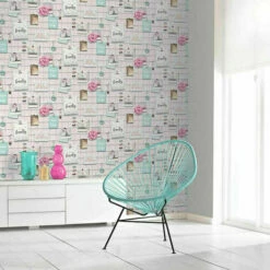 Arthouse Hello Gorgeous Realistic Pin Board Notes Collage Quote Wallpaper