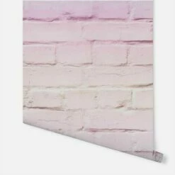 Arthouse Realistic Ombre Rustic Stone Brick Wall Effect Blush Pink Wallpaper -ARTHOUSE SHOP 61257670 3