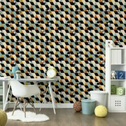Arthouse Beano Retro Colour Blocks Dennis And Gnasher Cartoon Wallpaper -ARTHOUSE SHOP 61257723 3