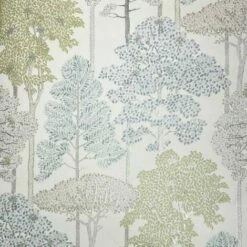 ARTHOUSE SHOP 2 Arthouse Wallpaper Silver Glitter Trees Green Blue White Forest Leaf Sparkle