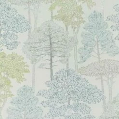 Arthouse Wallpaper Silver Glitter Trees Green Blue White Forest Leaf Sparkle -ARTHOUSE SHOP 61257736 3