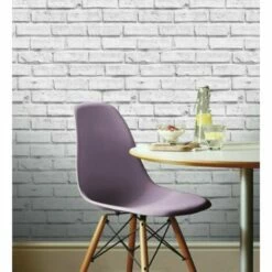 Arthouse Rustic White Light Grey Brick Painted Effect Wallpaper Paste The Wall