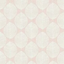 Arthouse Scandi Leaf Outline Geometric Blush Pink White Nature Wallpaper 908200