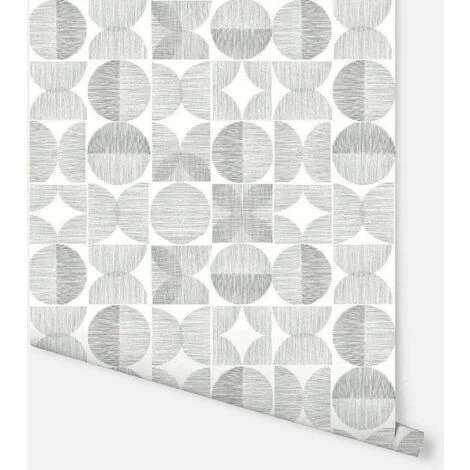 Arthouse Geometric Retro Circle Light Mid Grey Sketch Effect Wallpaper 902402 2 Arthouse Geometric Retro Circle Light Mid Grey Sketch Effect Wallpaper 902402 - Image 2