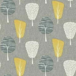 Arthouse Retro Tree Grey Mustard Yellow Ochre Nature Quality Wallpaper 902309