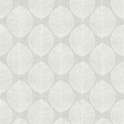 Arthouse Scandi Leaf Outline Geometric Grey White Nature Wallpaper 908203