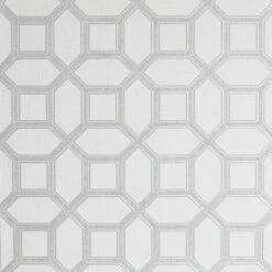 Geometric Luxury White Silver Wallpaper Arthouse Paste The Wall Textured Vinyl