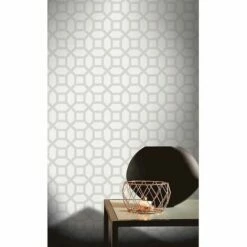 Geometric Luxury White Silver Wallpaper Arthouse Paste The Wall Textured Vinyl -ARTHOUSE SHOP 65669894 3