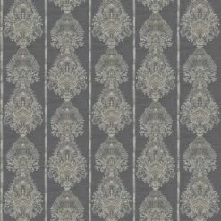 Arthouse Silk Road Charcoal Damask Traditional Classic Paste The Wall Wallpaper