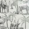 Arthouse Artistick Elephant Grove Wallpaper (6m X 53cm) (Charcoal/Cream)