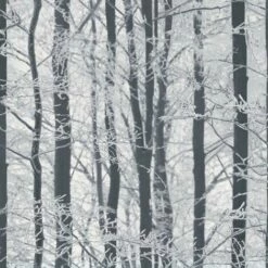Arthouse Frosted Trees Wallpaper (32.1ft X 21in) (Grey/Silver)