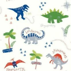Arthouse Dino Doodles Wallpaper (32.8ft X 20.5in) (Multicoloured)