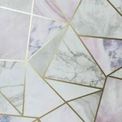 Arthouse Artistick Fragments Wallpaper (19.7ft X 21in) (Pink/Lilac/Grey)