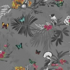 Arthouse Mystical Forest Wallpaper (32.9ft X 20.5in) (Slate)