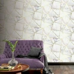 Arthouse Fragments Geometric Wallpaper (One Size) (Grey/Pink/Lilac) -ARTHOUSE SHOP 70356831 3