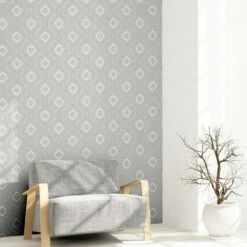 Arthouse Calico Trellis Textured Wallpaper (32.1ft X 21in) (Grey) -ARTHOUSE SHOP 70356847 3