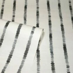Arthouse Silk Road Stripe Wallpaper (10m X 53cm) (Monochrome) -ARTHOUSE SHOP 70356850 3