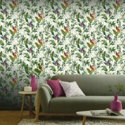 Arthouse Deco Tropical Wallpaper (One Size) (White) 5 Arthouse Deco Tropical Wallpaper (One Size) (White) -ARTHOUSE SHOP 70357100 3