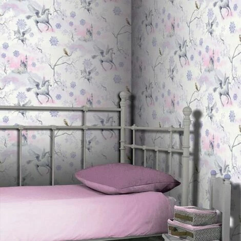 Arthouse Fairytale Unicorn Wallpaper (One Size) (Lilac/Pink/White) Arthouse Fairytale Unicorn Wallpaper (One Size) (Lilac/Pink/White) -ARTHOUSE SHOP 70357394 3