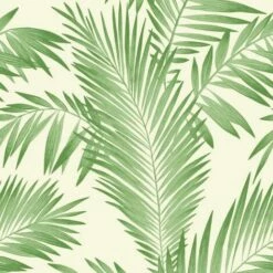 Arthouse Tropical Palm Wallpaper (10m X 53cm) (Green/Cream)
