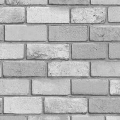 Arthouse Diamond Brick Wallpaper (32.1ft X 21in) (Silver Grey)