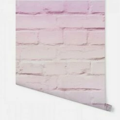 Arthouse Ombre Brick Textured Wallpaper (One Size) (Pastel Pink) -ARTHOUSE SHOP 70357967 4