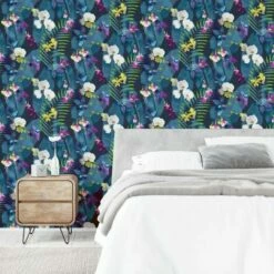 Arthouse Artistick Pindorama Wallpaper (19.7ft X 21in) (Navy Blue) -ARTHOUSE SHOP 70395298 3