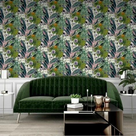Arthouse Passion Flower Wallpaper (One Size) (Multicoloured) 2 Arthouse Passion Flower Wallpaper (One Size) (Multicoloured) - Image 2