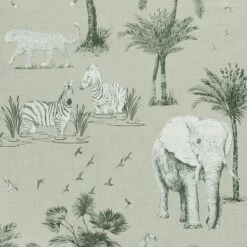 ARTHOUSE SHOP 25 Arthouse Lagoon Safari Metallic Wallpaper (10m X 53cm) (Grey/Stone)