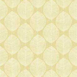 Yellow Scandi Leaf Wallpaper Floral Flower Geometric Nature Leaves Arthouse VIP
