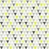 Kids Geometric Wallpaper Jester Black Lime Triangles Childrens Fun Arthouse