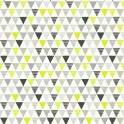 Kids Geometric Wallpaper Jester Black Lime Triangles Childrens Fun Arthouse